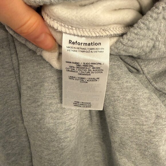 NWOT reformation skye boyfriend organic cotton sweatpants mid rise - Picture 8 of 8